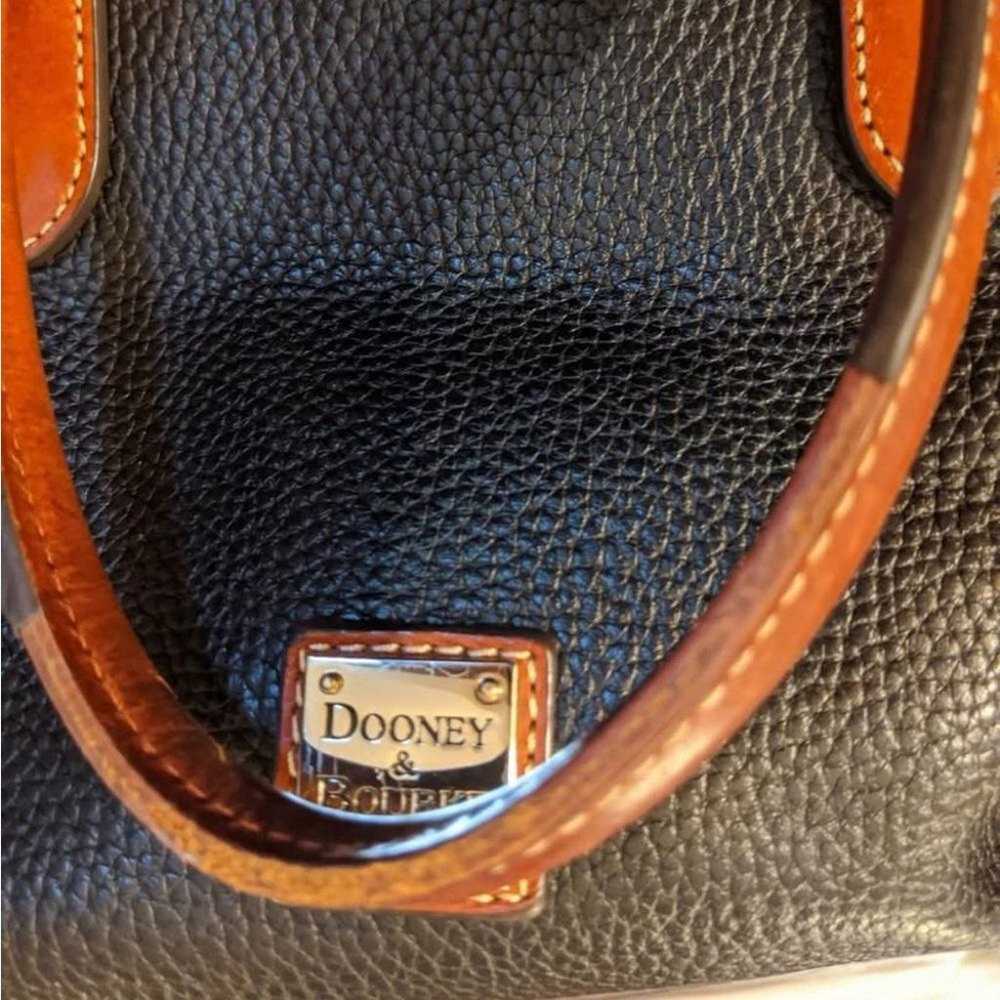 Dooney and Bourke Black and Brown Leather Pebble … - image 6