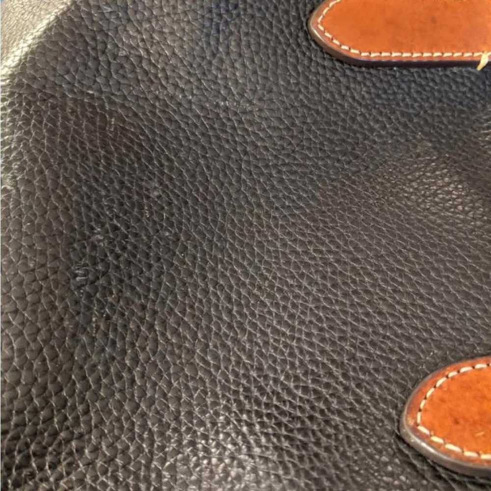 Dooney and Bourke Black and Brown Leather Pebble … - image 7