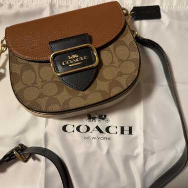 Coach Morgan Saddle Bag In Colorblock Signature Ca