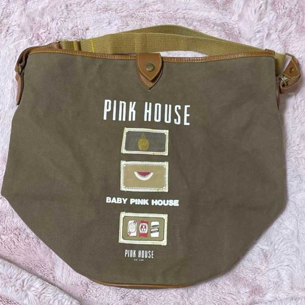 【Vintage Rare】Pink House Bucket-Style Tote Bag wi… - image 2