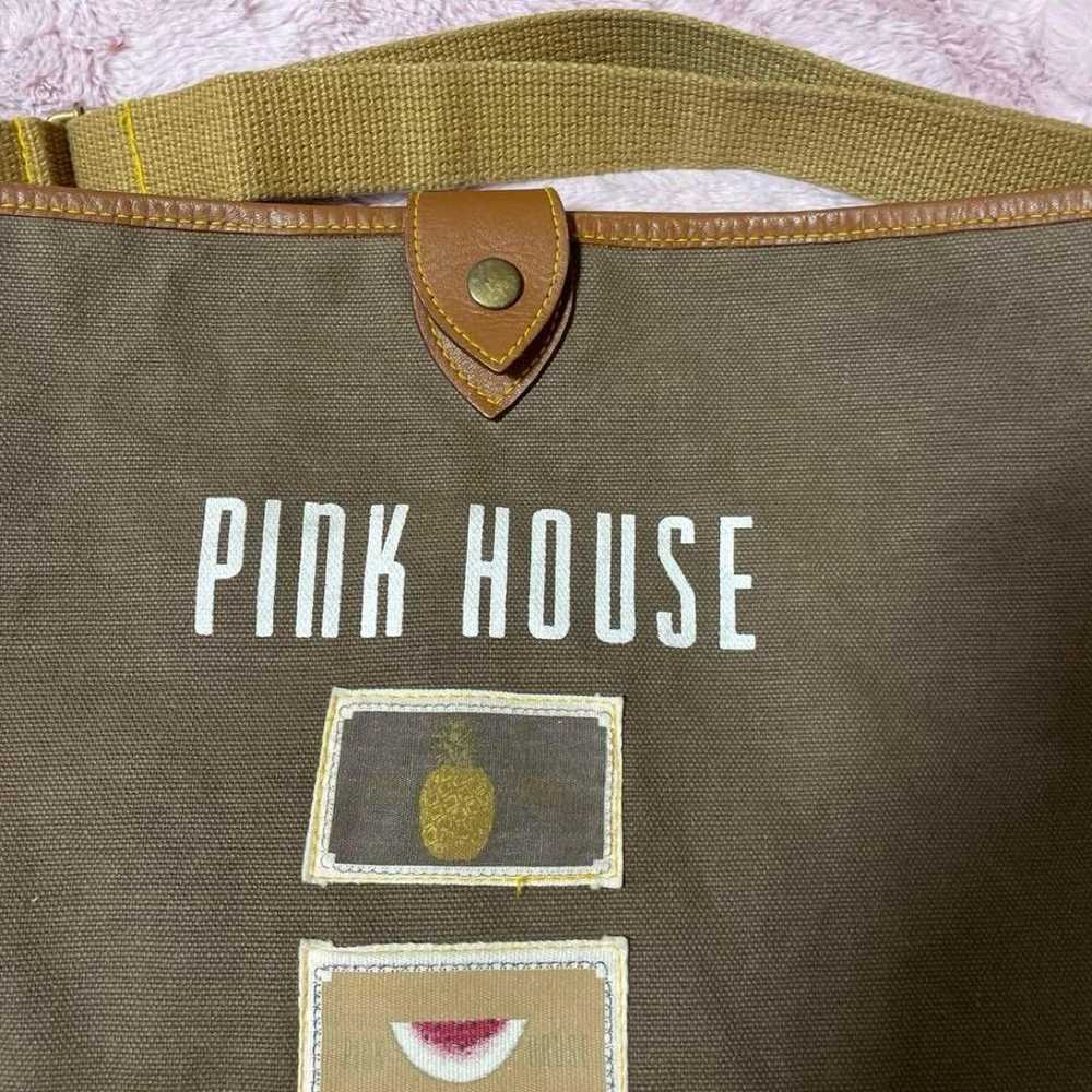 【Vintage Rare】Pink House Bucket-Style Tote Bag wi… - image 4