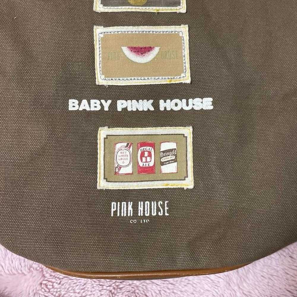 【Vintage Rare】Pink House Bucket-Style Tote Bag wi… - image 5