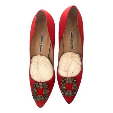 Manolo Blahnik Hangisi silk heels - image 1