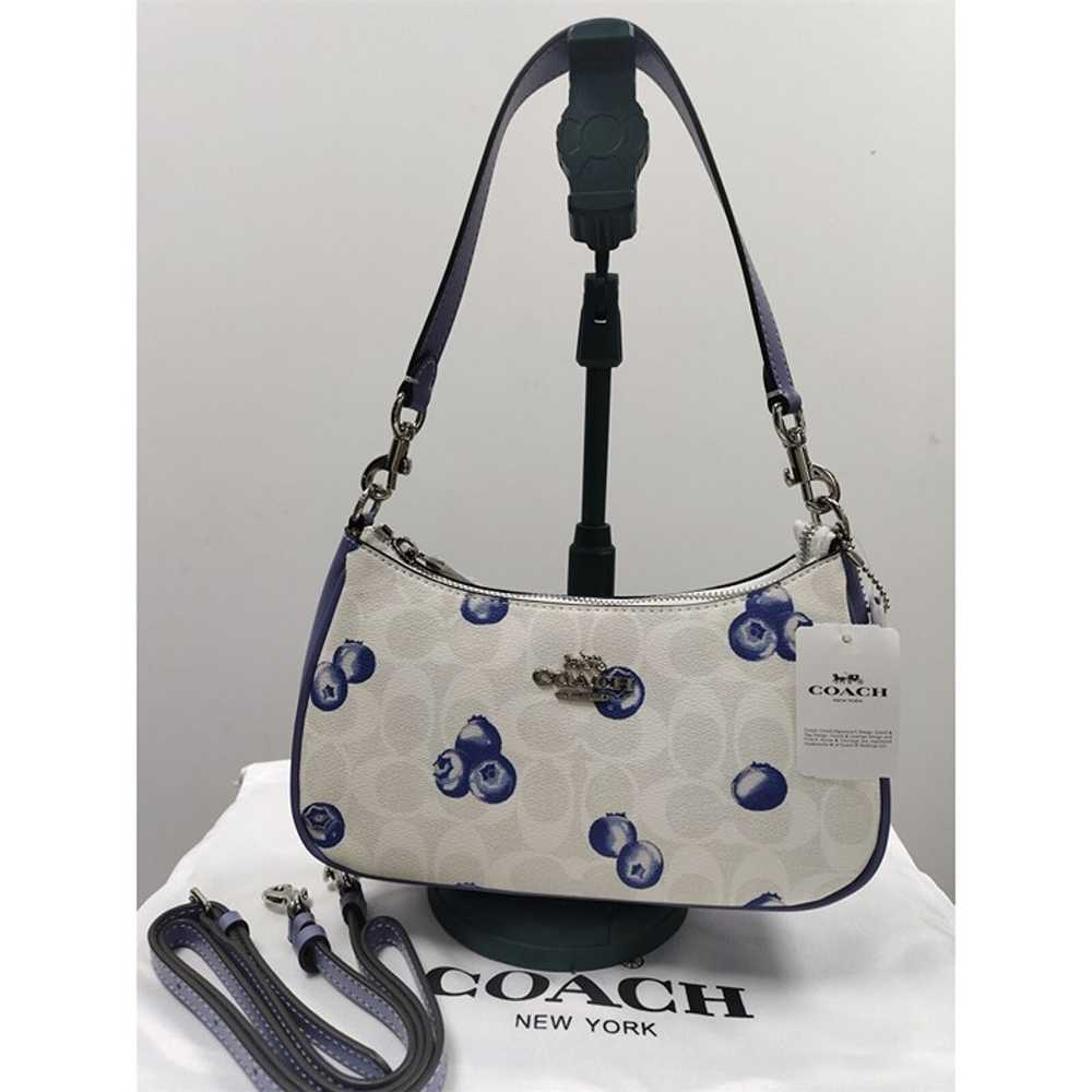 NWT Coach Teri Women's Shoulder Bag With Blueberr… - image 1