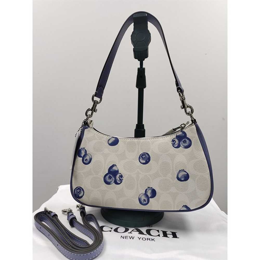 NWT Coach Teri Women's Shoulder Bag With Blueberr… - image 4