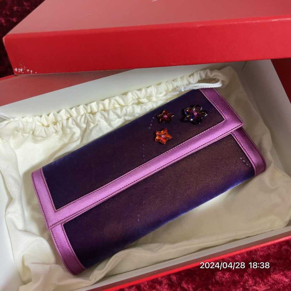 Unused Baccarat flower velvet clutch bag with box. - image 1