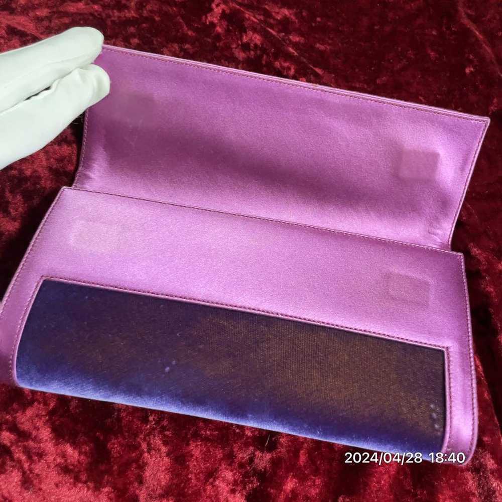 Unused Baccarat flower velvet clutch bag with box. - image 4