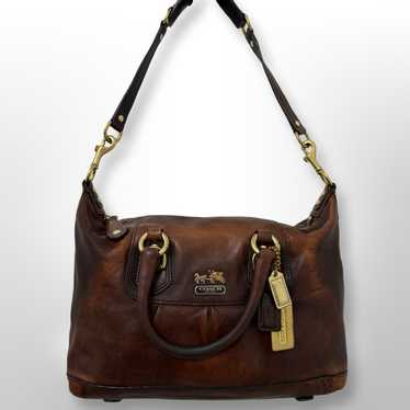 Coach factory Black Leather Madison Lindsay bah