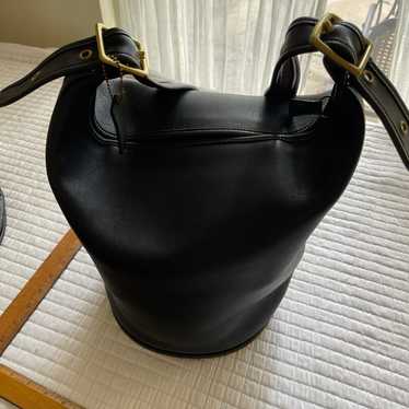 Vintage Coach Duffle 9085 round bottom black - image 1