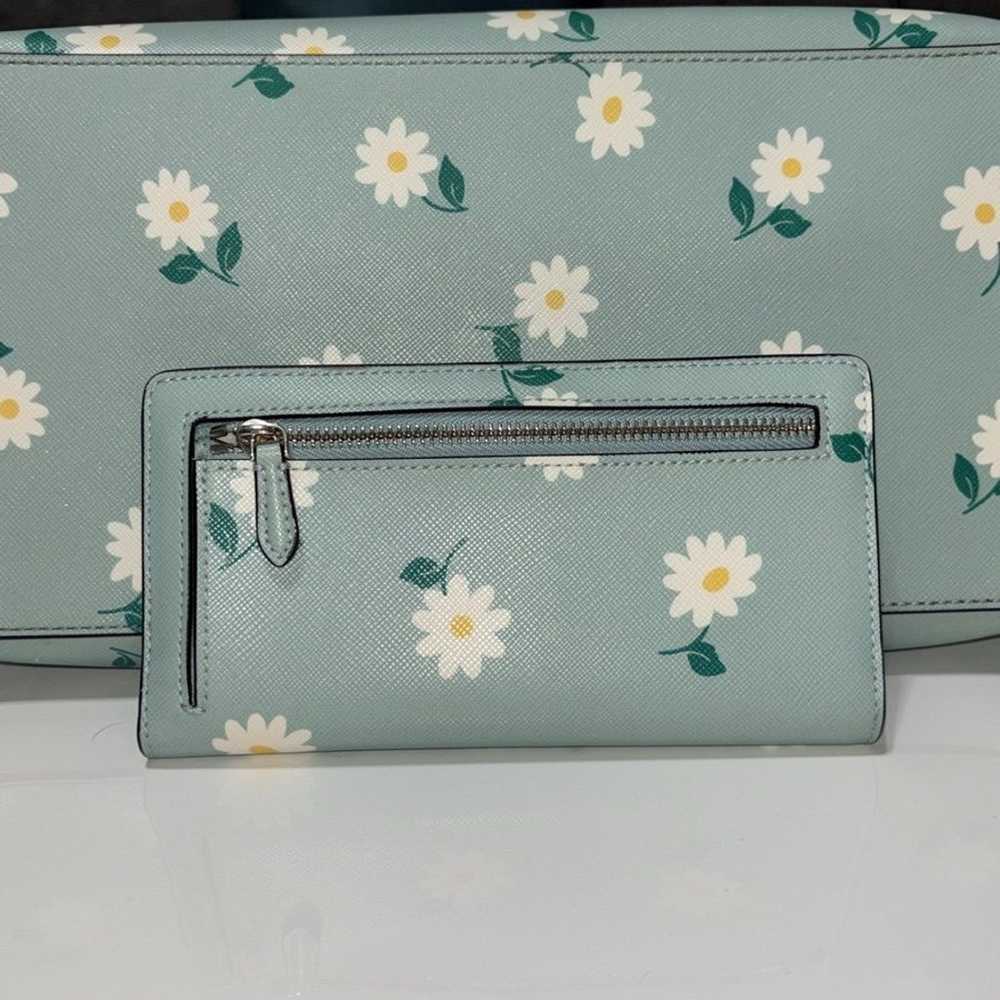 Kate spade daisy tote & wallet set blue - image 11