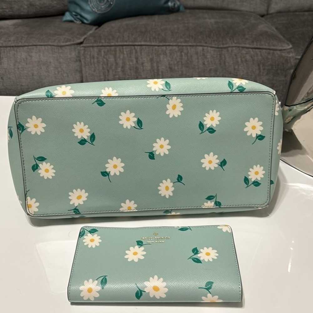 Kate spade daisy tote & wallet set blue - image 12