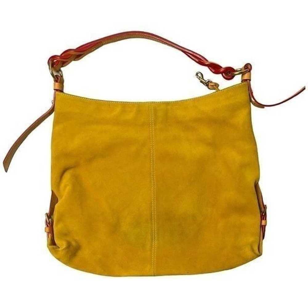 Vintage Dooney & Bourke Oversized Golden Suede Ho… - image 2