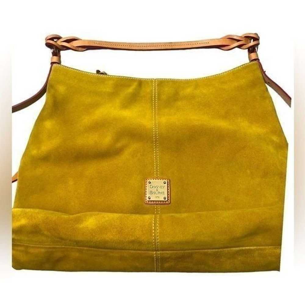 Vintage Dooney & Bourke Oversized Golden Suede Ho… - image 4