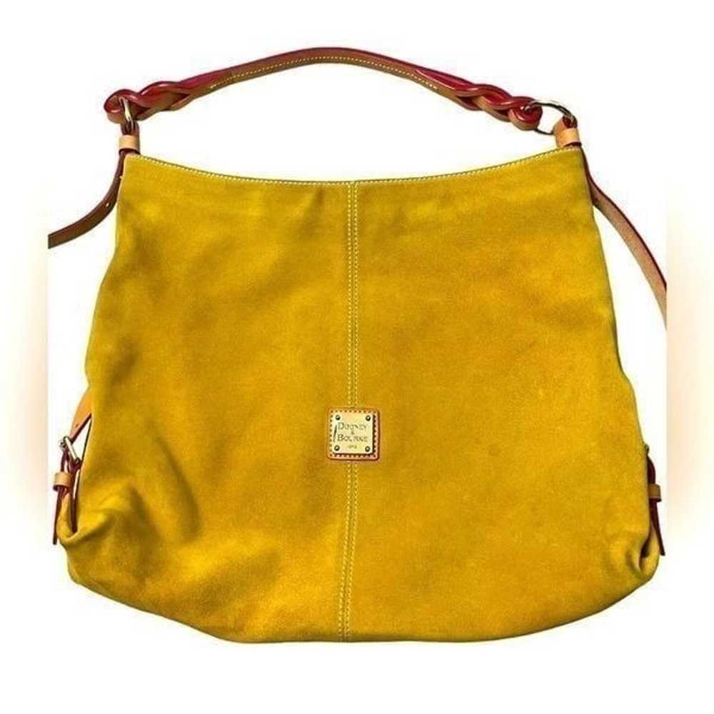 Vintage Dooney & Bourke Oversized Golden Suede Ho… - image 5