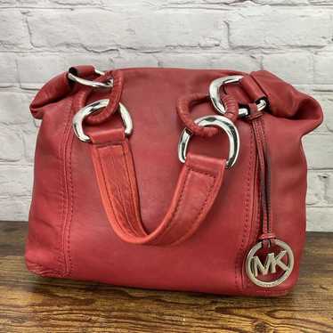 Michael Kors Soft Red Leather Vintage Shoulder Bag