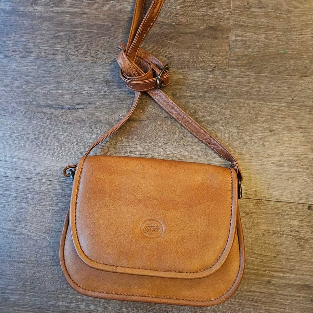 Vintage Cottier British Tan Genuine Leather Cross… - image 4