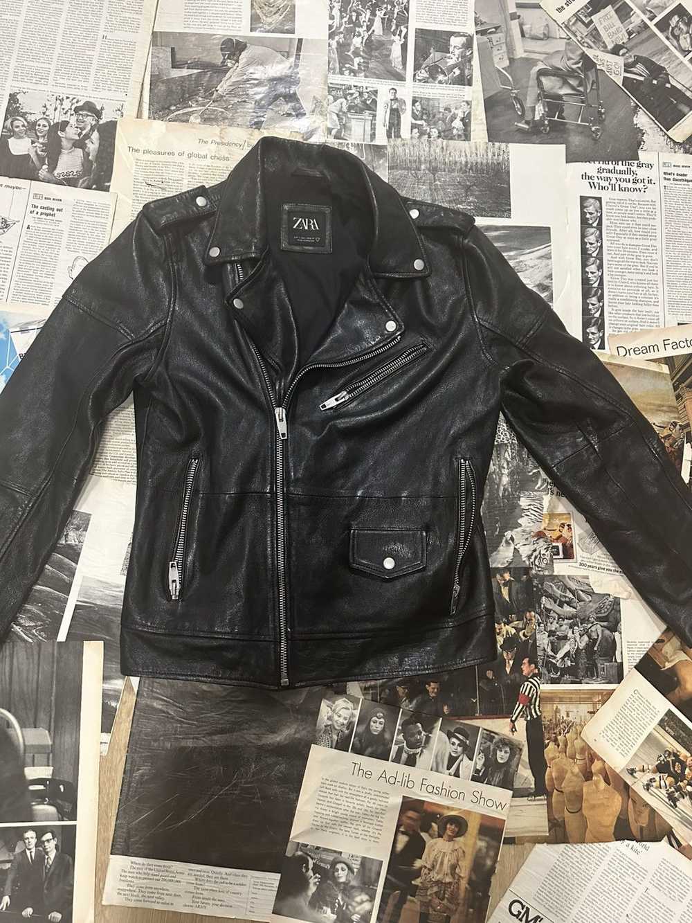 Zara Zara Biker Genuine Leather Jacket - image 10