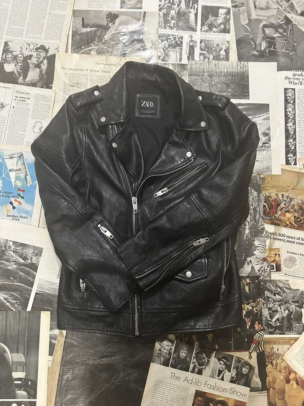 Zara Zara Biker Genuine Leather Jacket - image 11