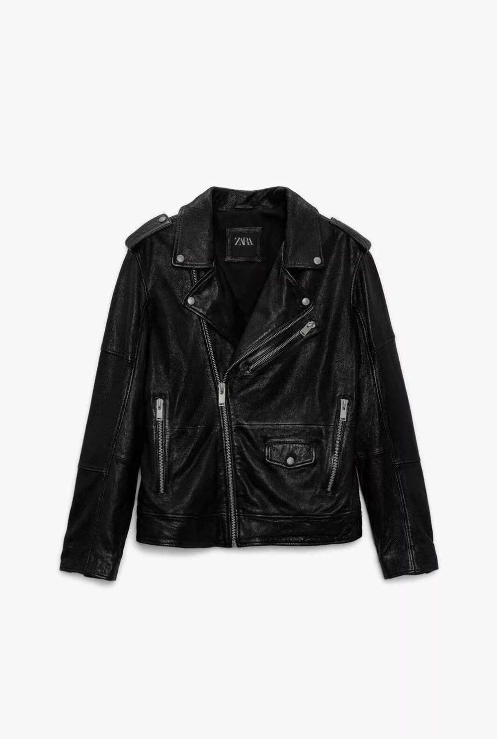 Zara Zara Biker Genuine Leather Jacket - image 1