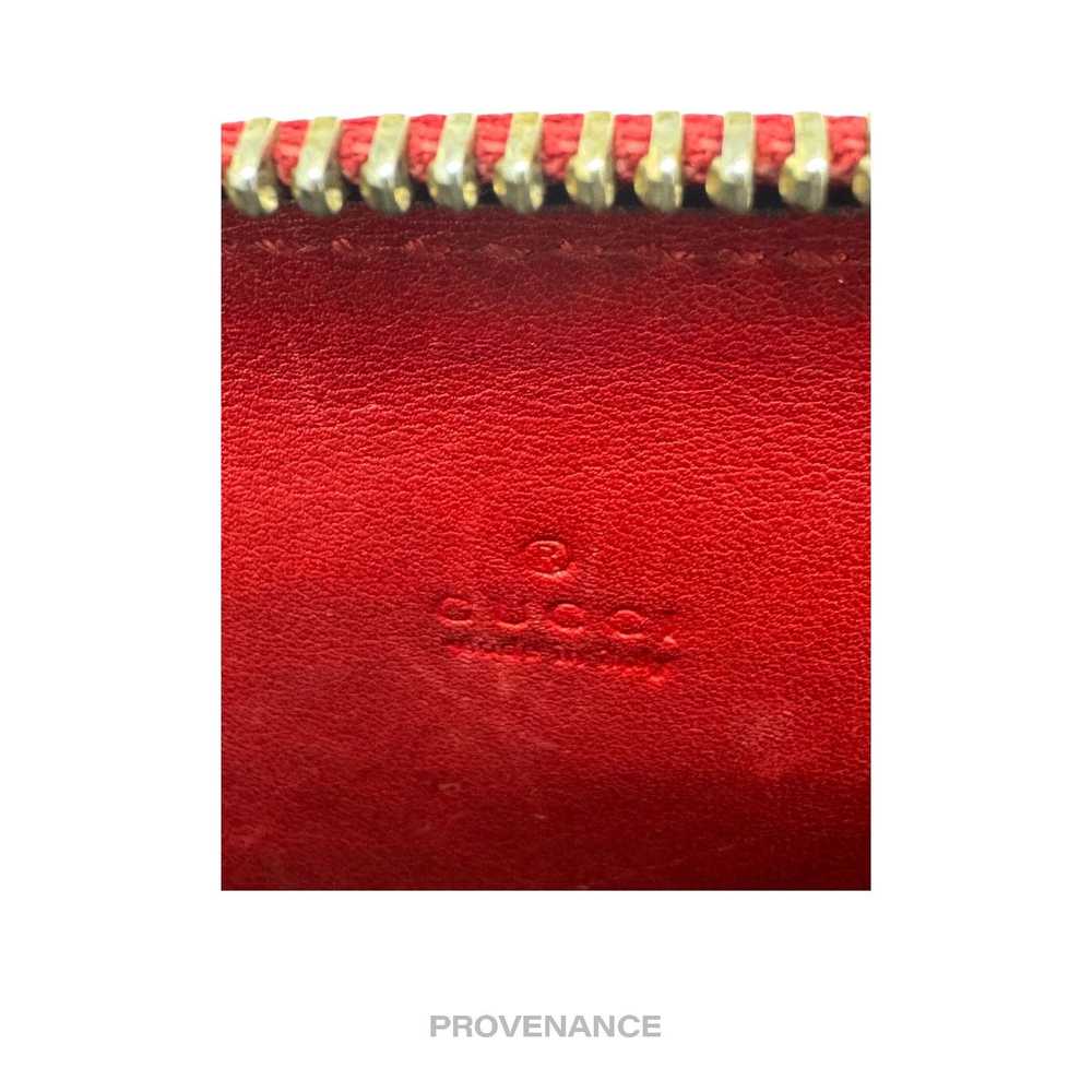 Gucci 🔴 Gucci Key Chain Zip Card Wallet - Red Mi… - image 10