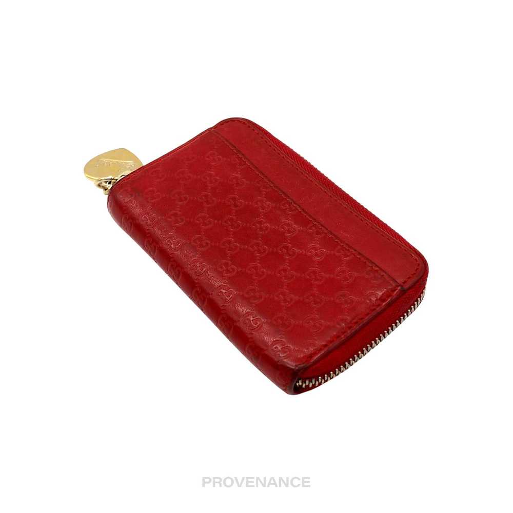 Gucci 🔴 Gucci Key Chain Zip Card Wallet - Red Mi… - image 4