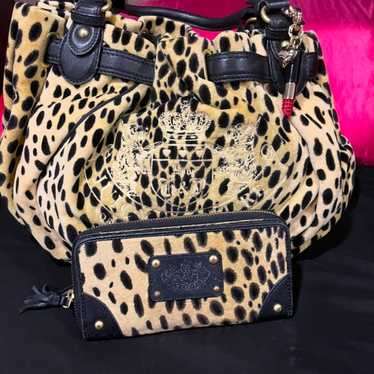 Juicy Couture vintage leopard print bag & wallet