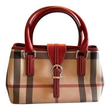 Burberry Beige and Red Plaid Handbag [Authentic]