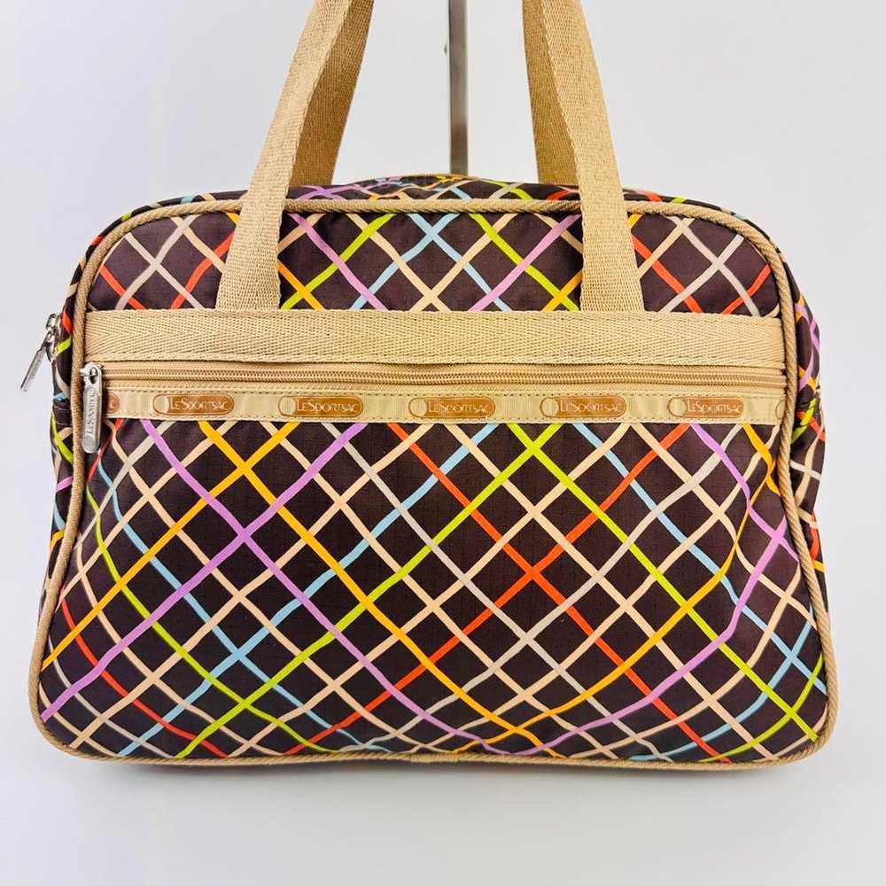 Lesportsac Multicolor Handbag Medium Checkered Pa… - image 4