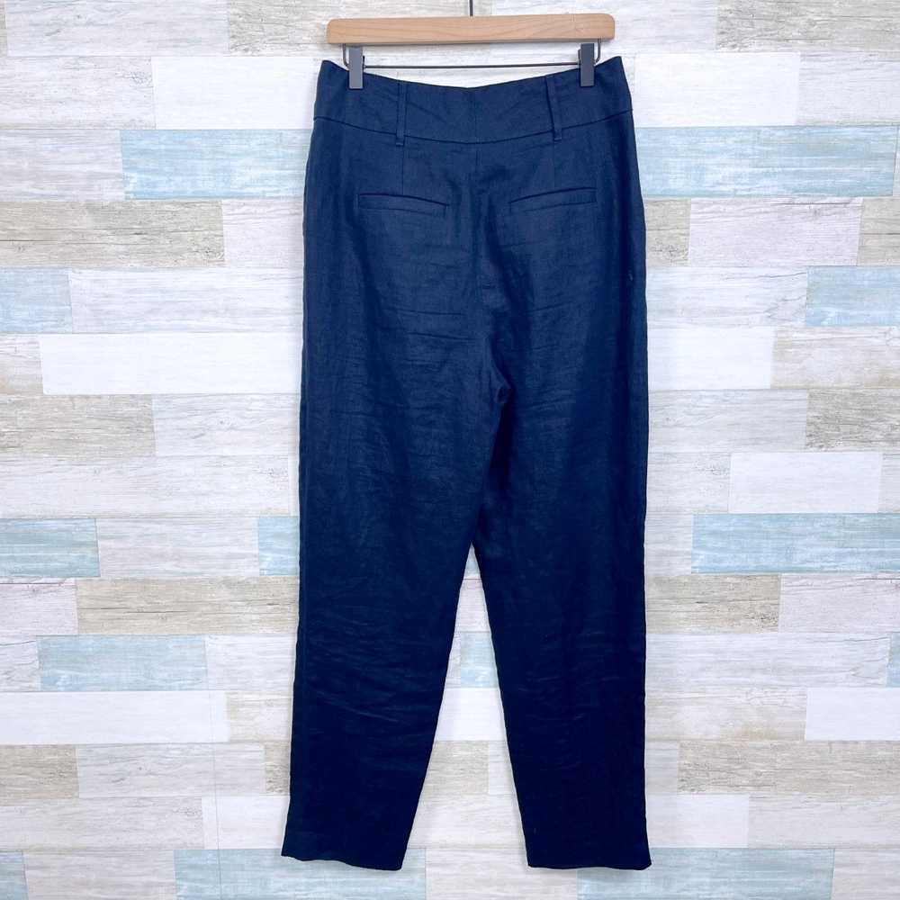 Boden Boden Pleated Linen Trouser Pants Navy High… - image 4