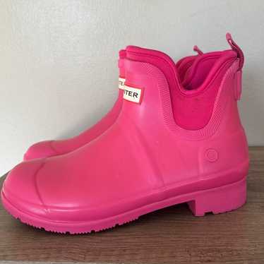 Hunter Chelsea Hot Pink Women's Size 7 Ankle Rain 