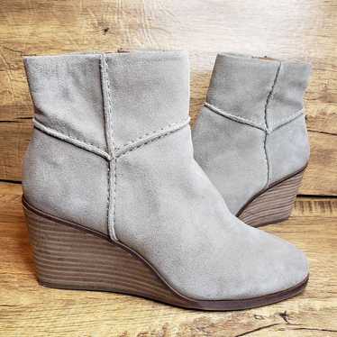 Lucky Brand Zollini tan brown leather ankle bootie