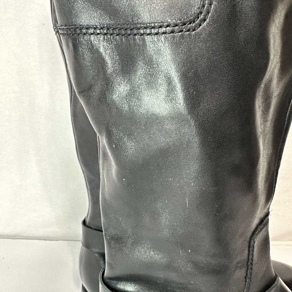 Nine West Black Leather Boots Women's 8.5 M Tall … - image 10