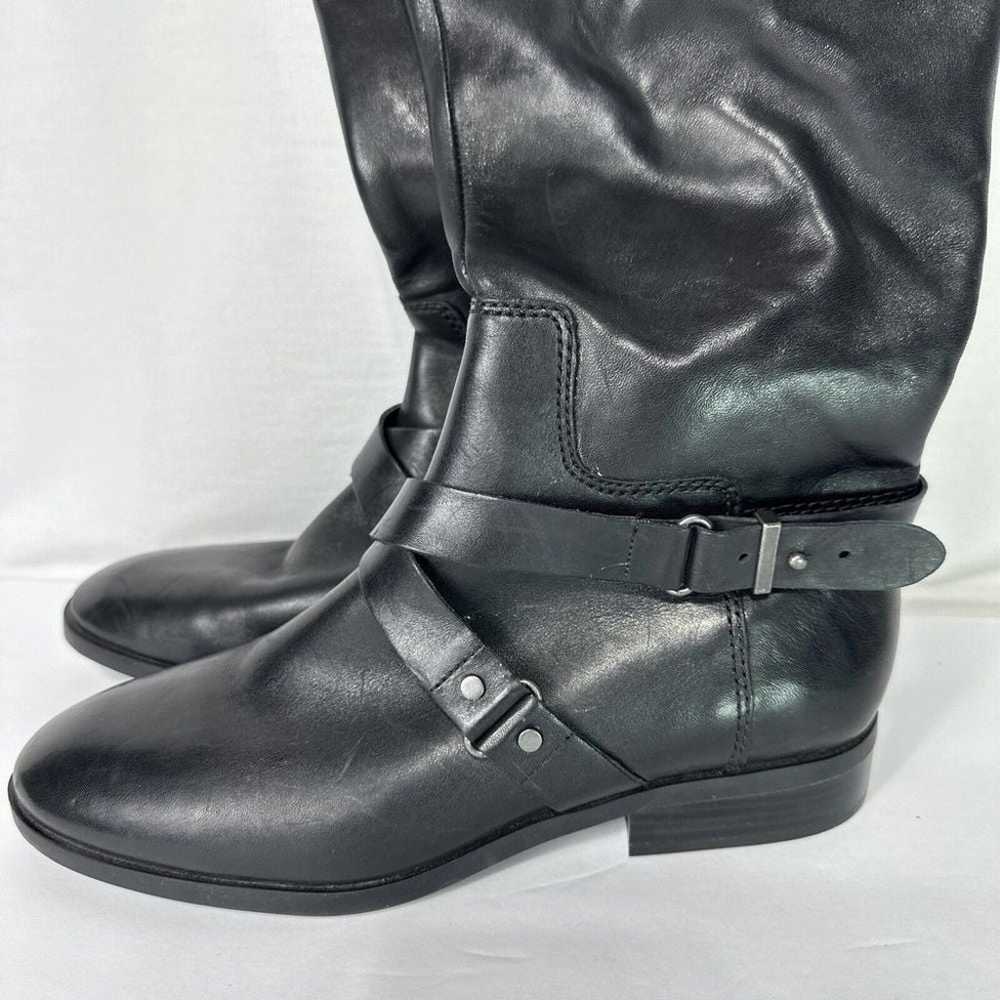 Nine West Black Leather Boots Women's 8.5 M Tall … - image 1