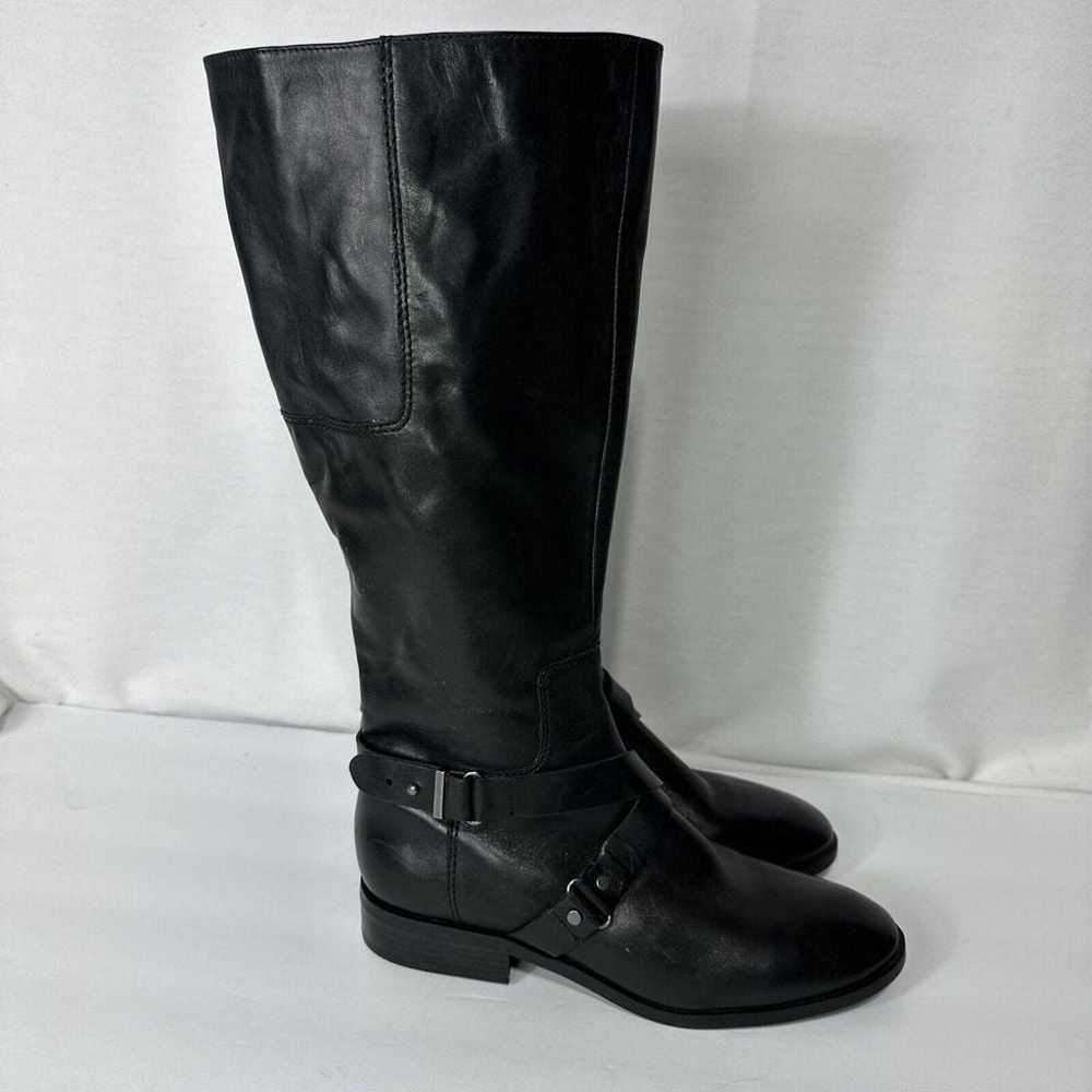 Nine West Black Leather Boots Women's 8.5 M Tall … - image 6