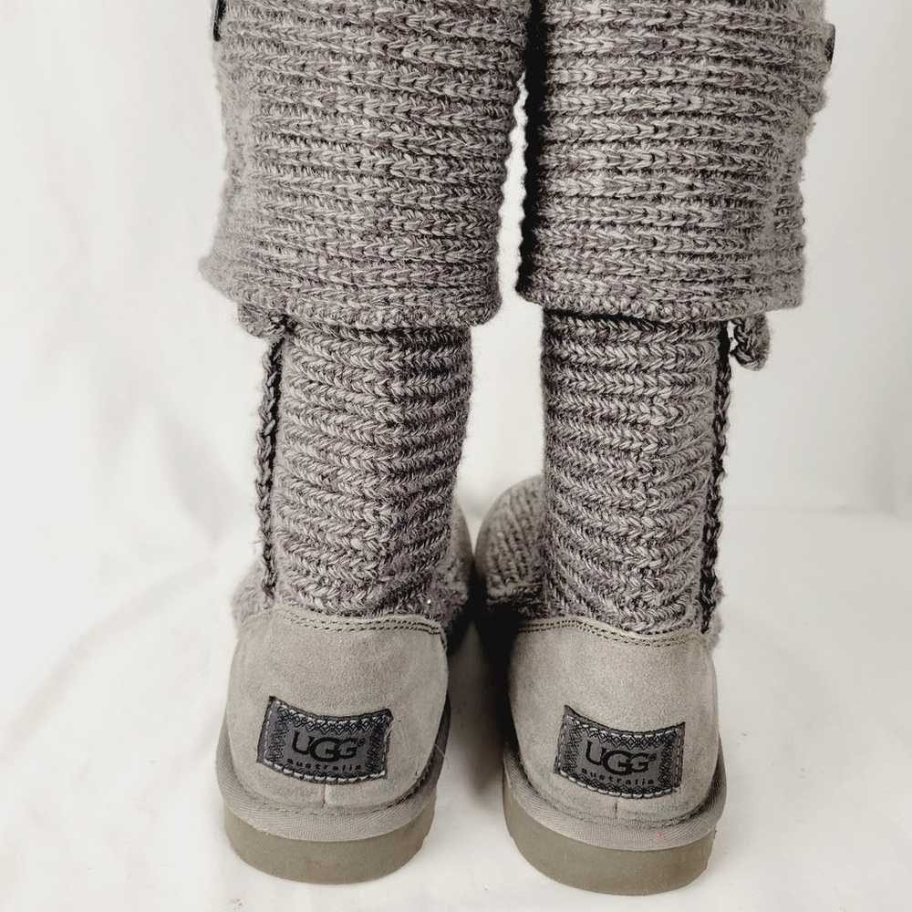 UGG AUTHENTIC CARDI KNIT GRAY BOOTS - image 3