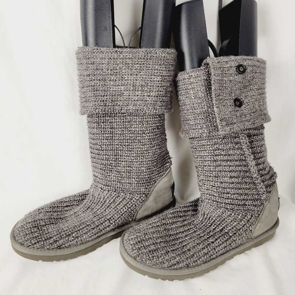 UGG AUTHENTIC CARDI KNIT GRAY BOOTS - image 5