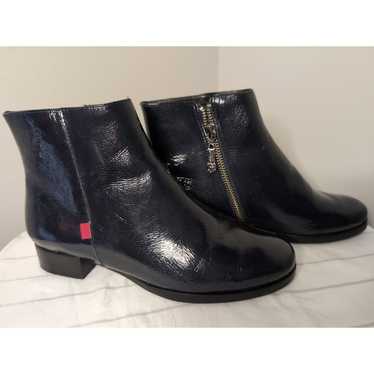 Marc Joseph Lafayette  navy blue zip up booties s… - image 1