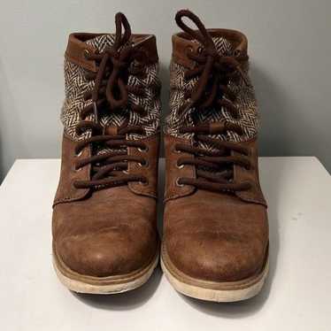 Timberland Women's Brown & Tan Tweed Leather Ankle