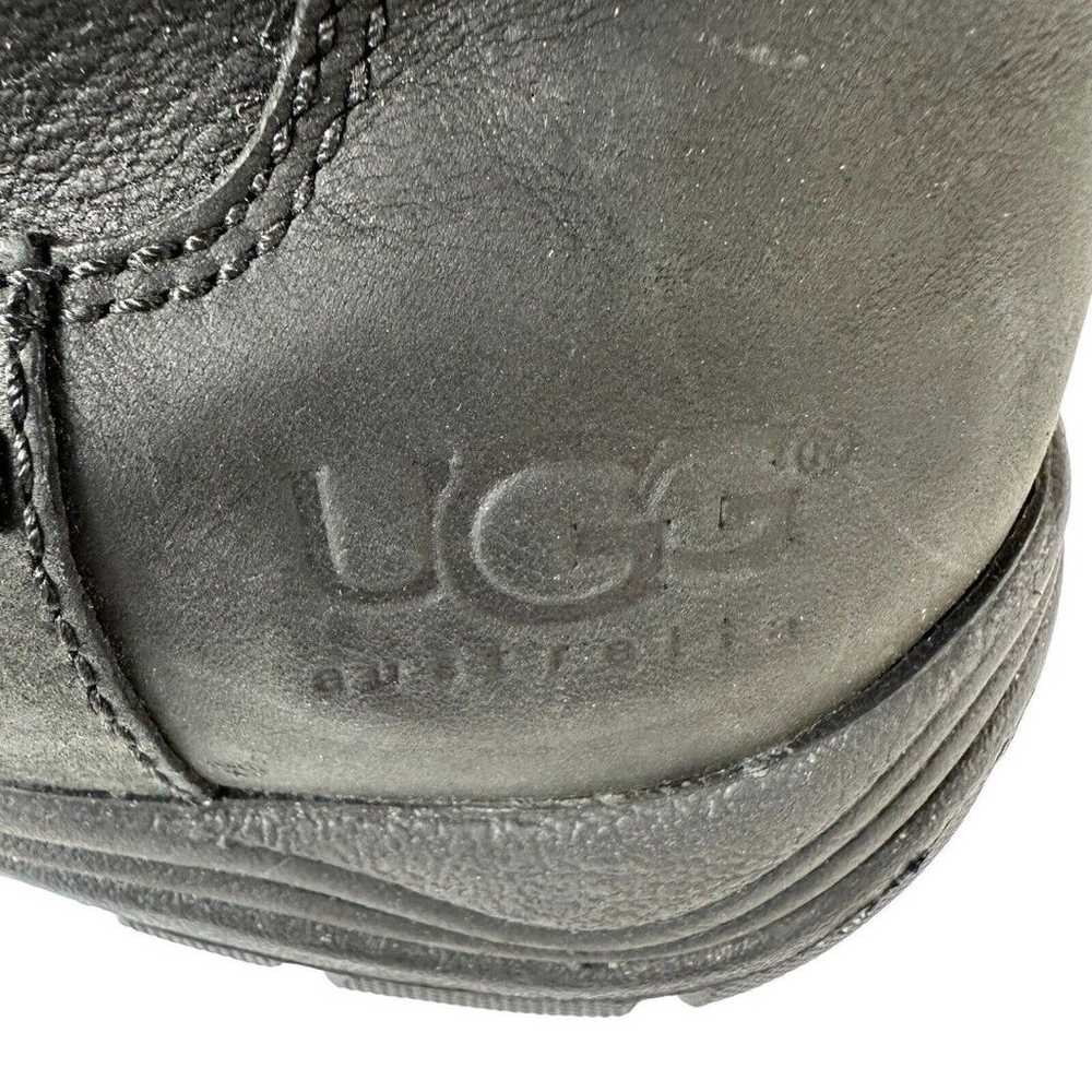 UGG Veanna Leather Sheepskin Cuff Boots Black Wat… - image 6