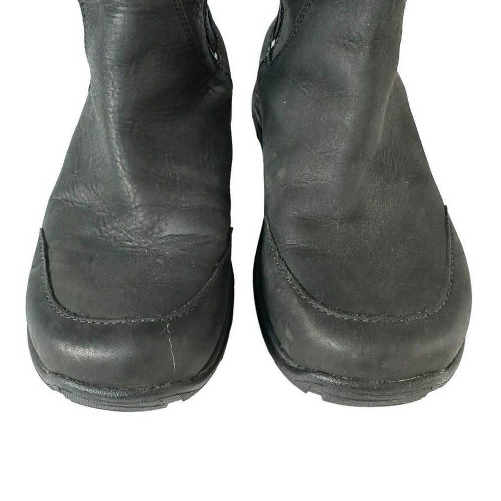 UGG Veanna Leather Sheepskin Cuff Boots Black Wat… - image 7