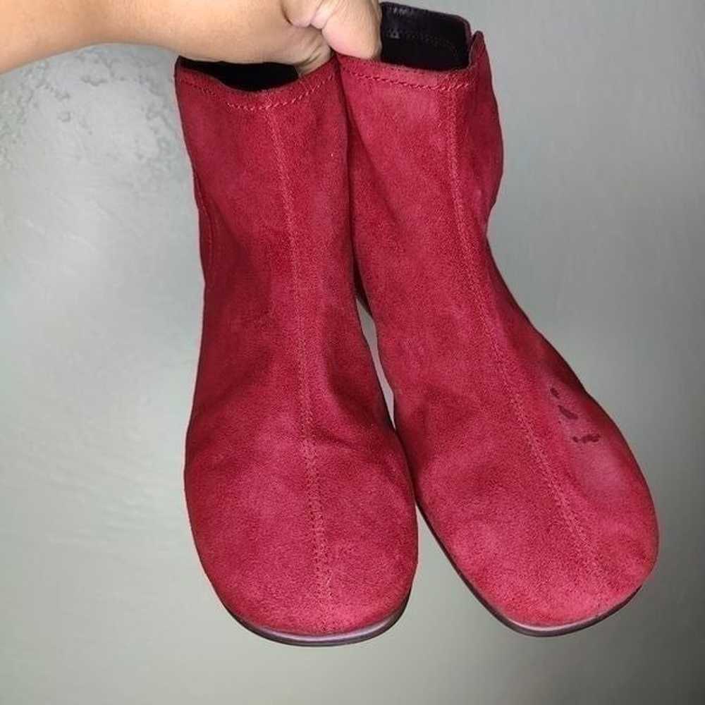 Aerosoles Duble Trouble Suede Burgundy Booties - image 2