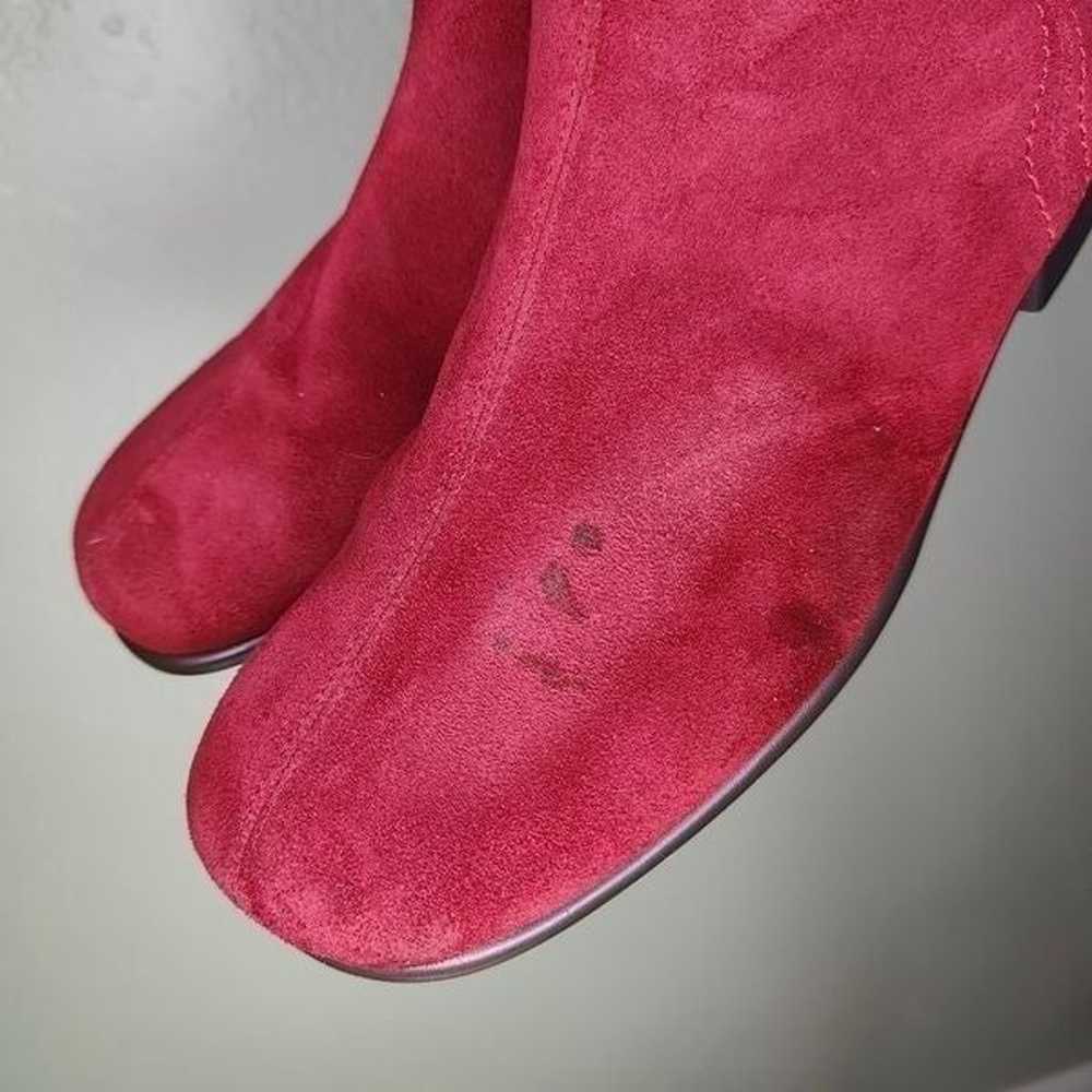 Aerosoles Duble Trouble Suede Burgundy Booties - image 3