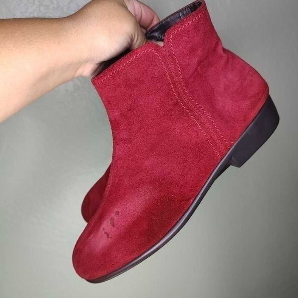 Aerosoles Duble Trouble Suede Burgundy Booties - image 4