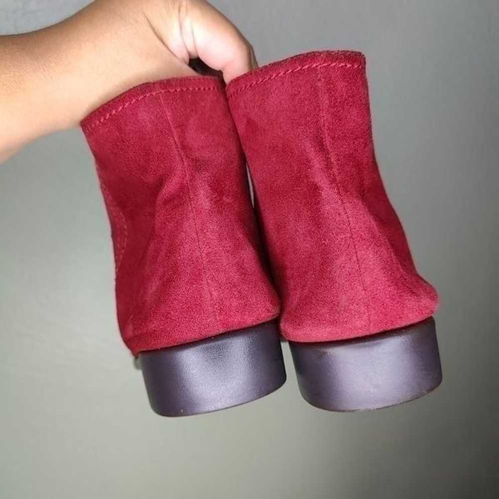 Aerosoles Duble Trouble Suede Burgundy Booties - image 5