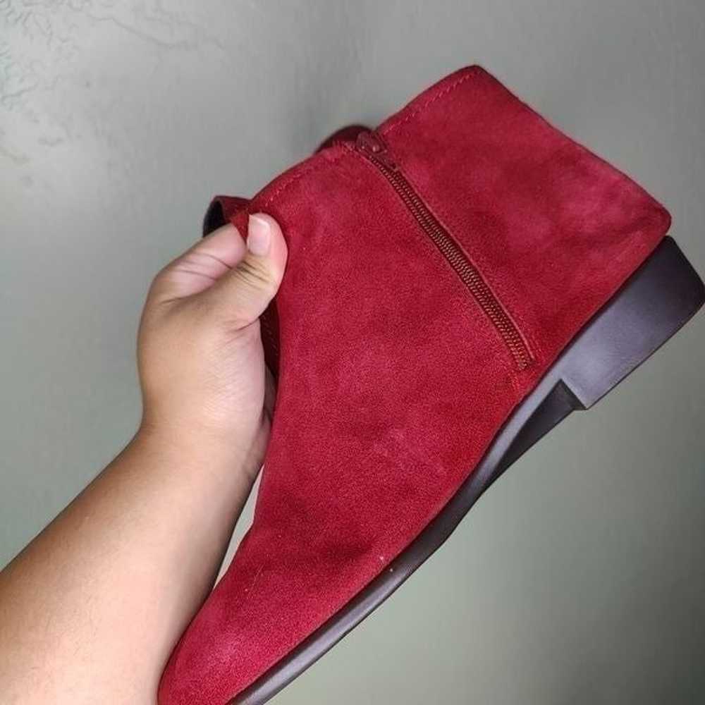 Aerosoles Duble Trouble Suede Burgundy Booties - image 7