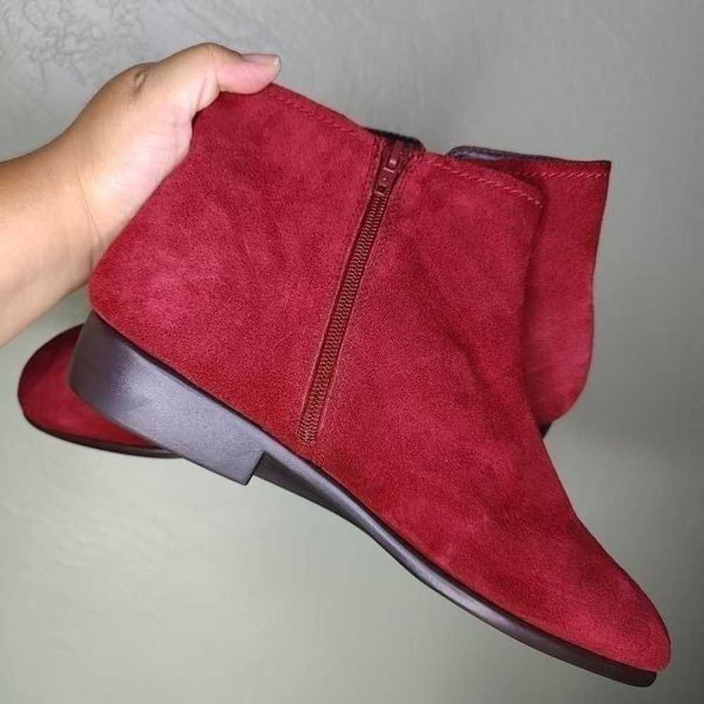 Aerosoles Duble Trouble Suede Burgundy Booties - image 8