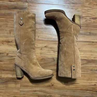 Ugg Australia Josie Tall Tan Suede Leather Convert