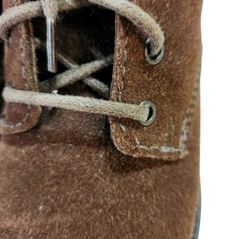 Eddie Bauer Brown Suede Sherpa Lined Ankle Boots … - image 8