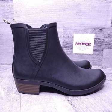 Lucky Brand Bunita Rubber Ankle Rain Boot Black Wo