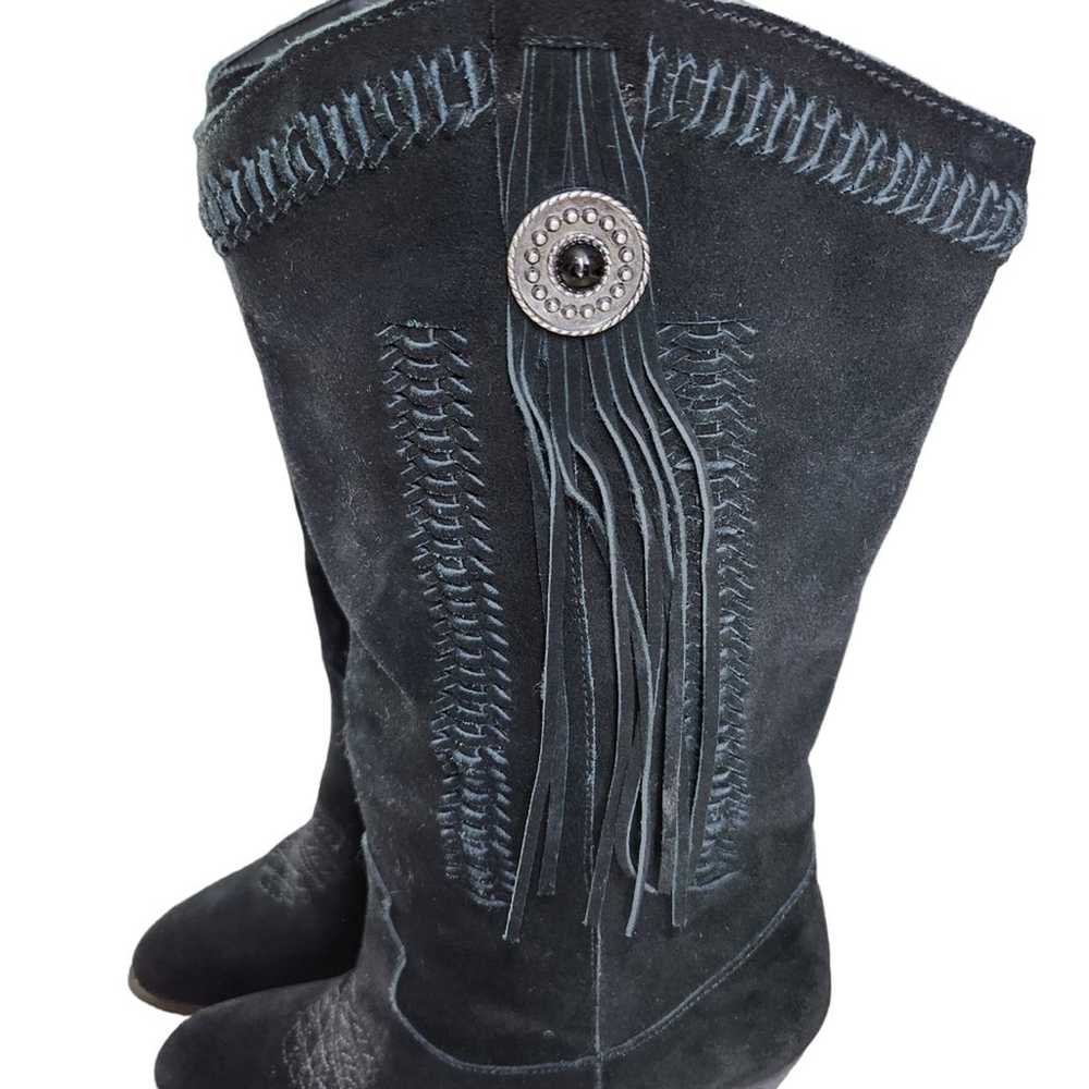 Reba Hades western boots black leather size 10 - image 2